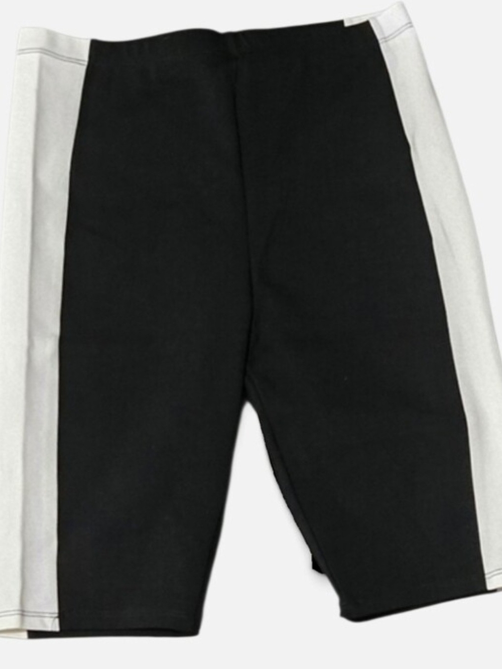 Fashion Nova Black Shorts with White Side Panels